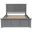 Bowery Hill Queen Platform Bed with Matching Footboard & Storage Drawers in Grey