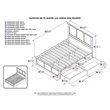 Bowery Hill Queen Platform Bed with Matching Footboard & Storage Drawers in Grey