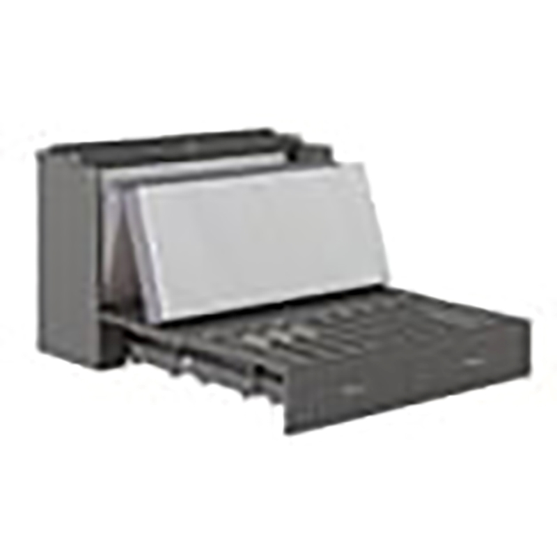 Bowery Hill Traditional Solid Wood Bed Chest with USB Charging Station in Gray