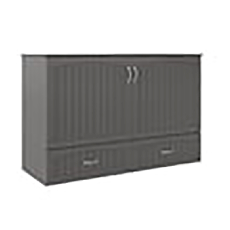 Bowery Hill Traditional Solid Wood Bed Chest with USB Charging Station in Gray