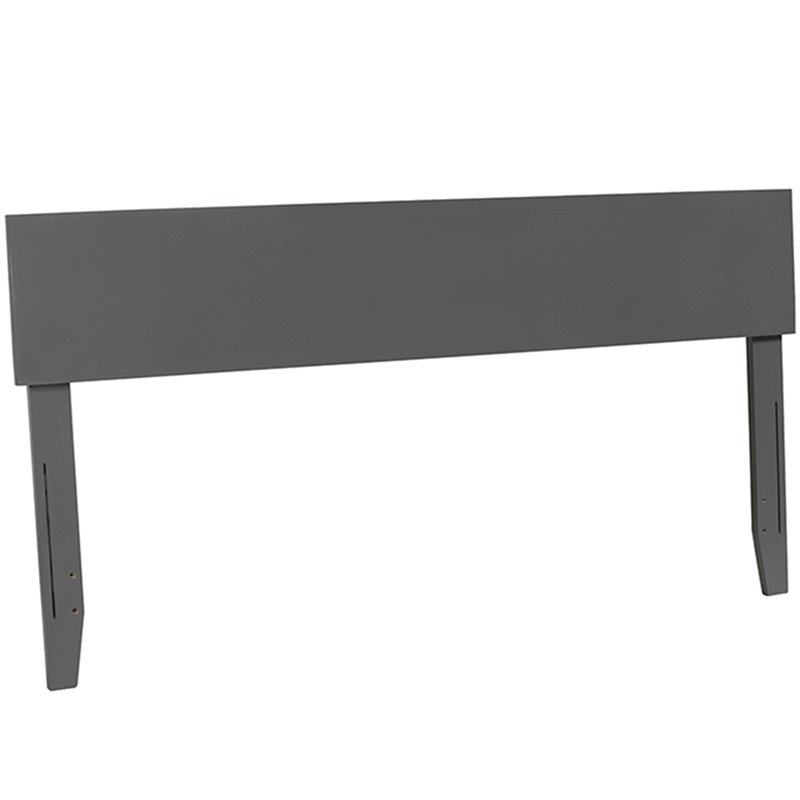 Bowery Hill Contemporary Full Modern Wood Panel Headboard in Grey