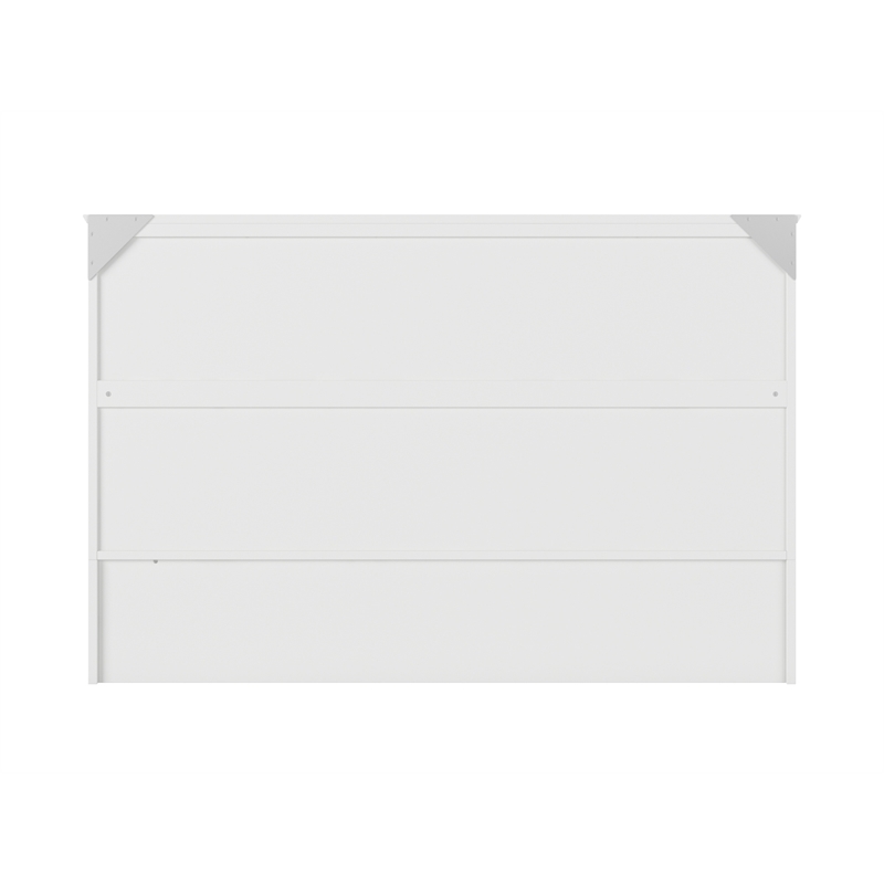 Bowery Hill Traditional Wood Queen Murphy Bed Chest in White