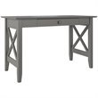 Bowery Hill Solid Wood Gray Writing Desk Rectangular 48