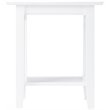 Bowery Hill Contemporary Solid Wood End Table with Sturdy Leg in White