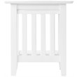 Bowery Hill Contemporary Solid Wood End Table with Sturdy Leg in White