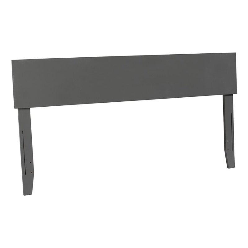 Bowery Hill Contemporary Queen Modern Wood Panel Headboard in Grey