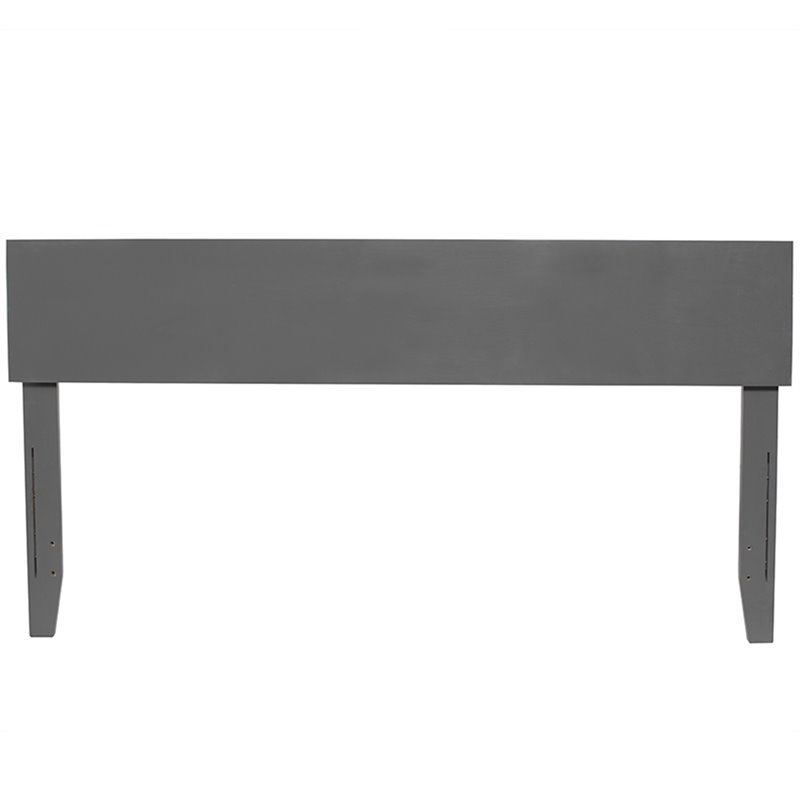 Bowery Hill Contemporary Queen Modern Wood Panel Headboard in Grey