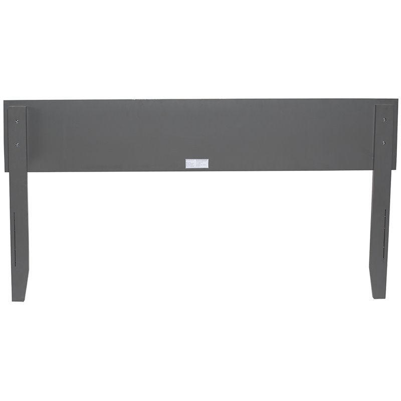 Bowery Hill Contemporary Queen Modern Wood Panel Headboard in Grey