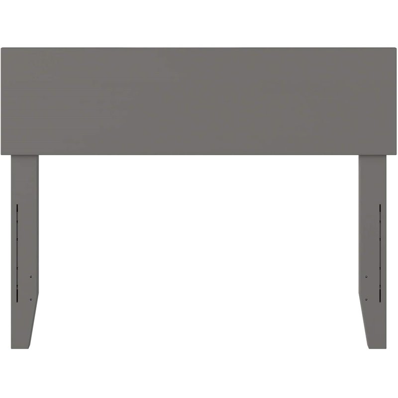 Bowery Hill Contemporary Twin Modern Wood Panel Headboard in Grey