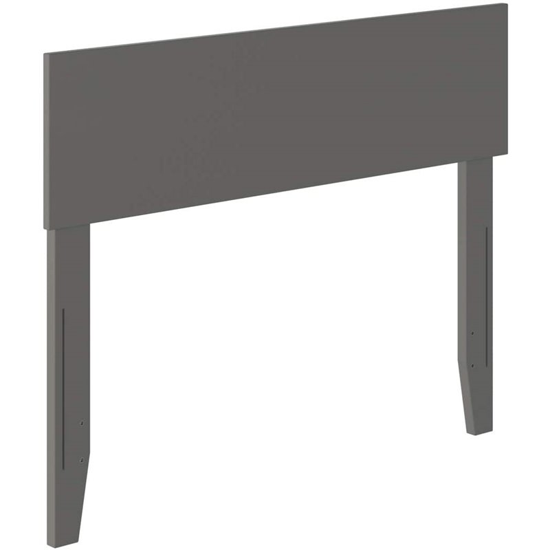 Bowery Hill Contemporary Twin Modern Wood Panel Headboard in Grey
