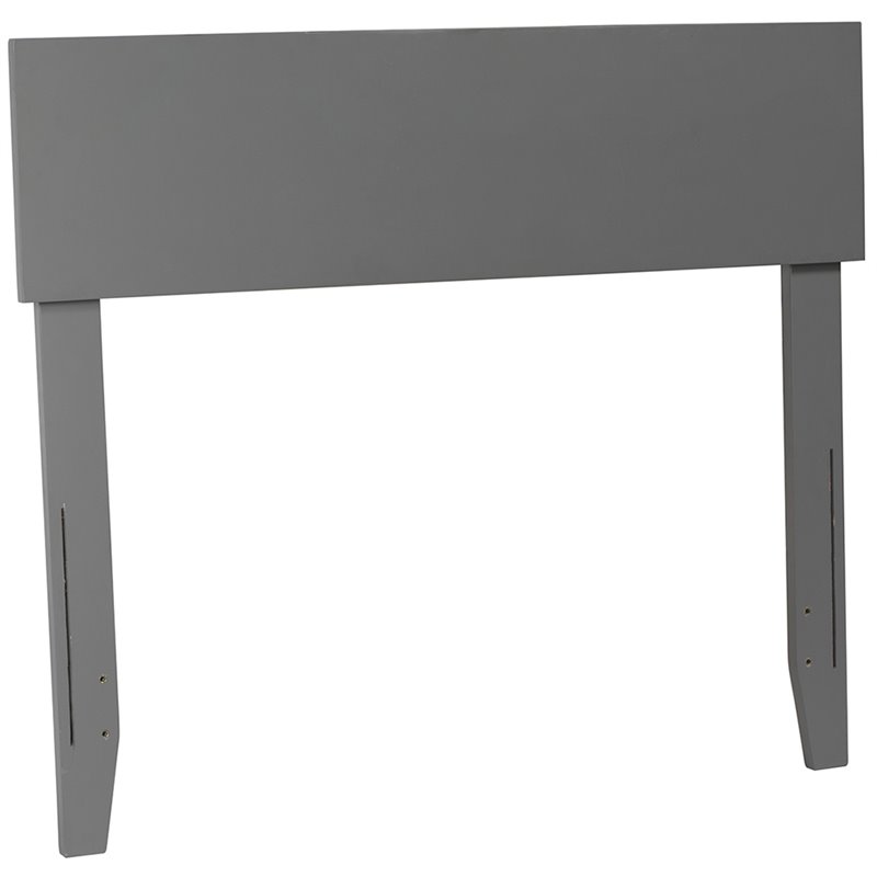 Bowery Hill Contemporary Twin Modern Wood Panel Headboard in Grey