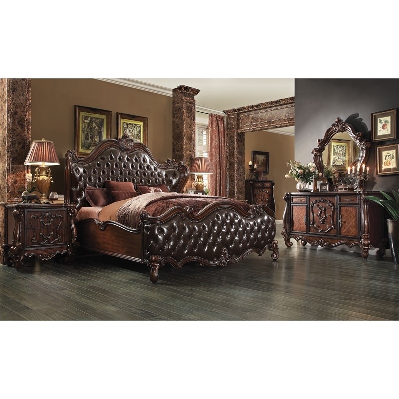 Bowery Hill Traditional Bedroom Mirror in Rich Cherry Oak