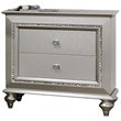 Bowery Hill Modern 2 Drawer Nightstand in Champagne