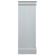Bowery Hill Traditional 5 Drawer Wood Chest in Platinum Gray