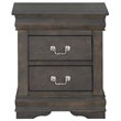 Bowery Hill Contemporary 2 Drawer Nightstand in Dark Gray