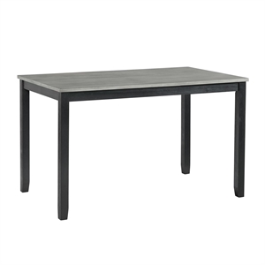 Bowery Hill Solid Wood 6-Piece Counter Height Dining Set in Gray/Wirebrush Black