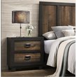 Bowery Hill Solid Wood 2-Drawer Nightstand in Walnut