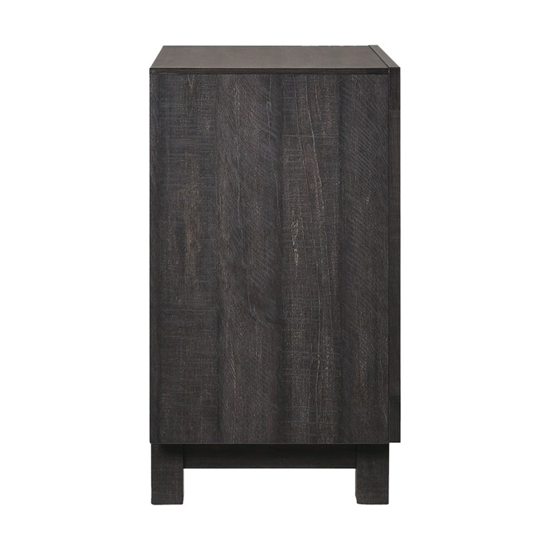 Bowery Hill Solid Wood 2-Drawer Nightstand in Walnut