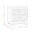 Bowery Hill Solid Wood 2-Drawer Nightstand in Walnut