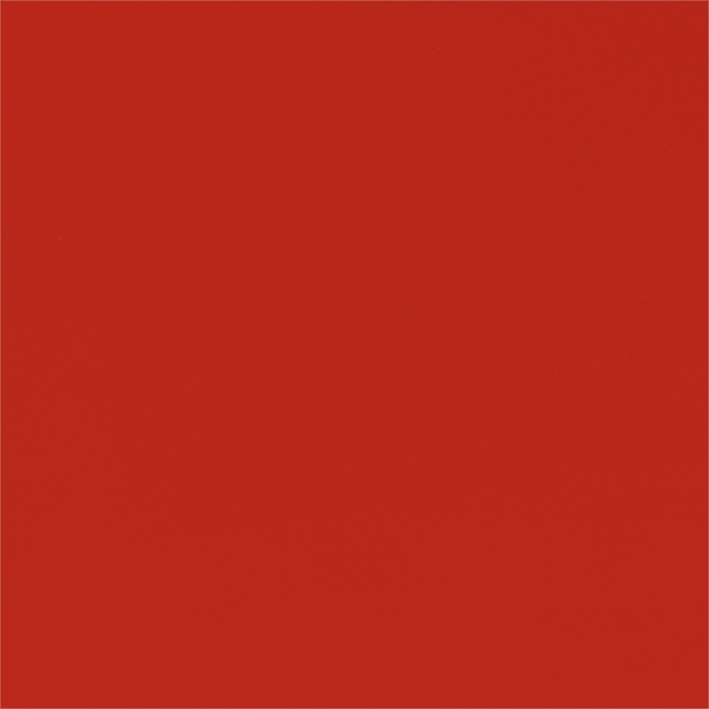 Bowery Hill Metal Red Nightstand Rectangular USB Port