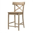 Bowery Hill Solid Wood Natural Bar Stool Chair Square 39