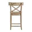 Bowery Hill Solid Wood Natural Bar Stool Chair Square 39