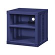 Bowery Hill Contemporary Nightstand with Open Storage in Blue