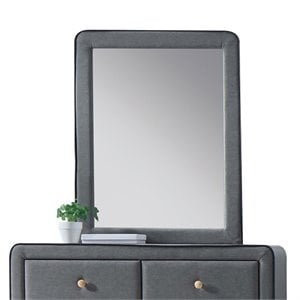 Bowery Hill Contemporary Mirror in Light Gray