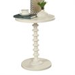 Bowery Hill Contemporary Round Top End Table in White