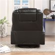 Bowery Hill Contemporary Faux Leather Rocker Recliner with Massage in Black