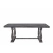Bowery Hill Transitional Dining Table in Weathered Gray Oak