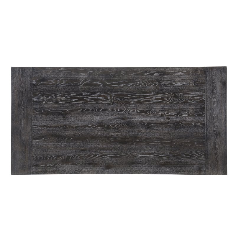 Bowery Hill Transitional Dining Table in Weathered Gray Oak