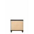 Bowery Hill 2 Drawer Nightstand with USB Charging Dock in Metallic Gray