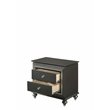 Bowery Hill 2 Drawer Nightstand with USB Charging Dock in Metallic Gray
