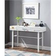 Bowery Hill Contemporary 1 Drawer Vanity Desk in White