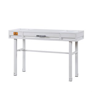 Bowery Hill Contemporary 1 Drawer Vanity Desk in White