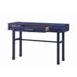 Bowery Hill Contemporary 1 Drawer Wood Vanity Desk in Blue