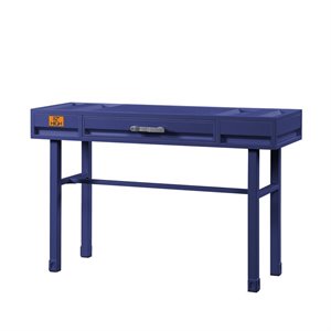 Bowery Hill Contemporary 1 Drawer Wood Vanity Desk in Blue