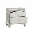 Bowery Hill Transitional 2 Drawer Nightstand in Platinum