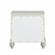 Bowery Hill Transitional 2 Drawer Nightstand in Platinum