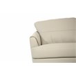 Bowery Hill Modern Leather Upholstered T-Shaped Cushion Sofa in Beige