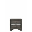 Bowery Hill Modern 3 Drawer Nightstand in Gray