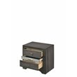 Bowery Hill Modern 3 Drawer Nightstand in Gray