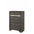 Bowery Hill Modern 6 Drawer Chest in Gray