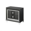 Bowery Hill Contemporary 2 Drawer Nightstand in Metallic Gray