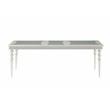 Bowery Hill Contemporary Dining Table with Extension Leaf in Platinum