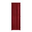 Bowery Hill Modern Double Door Metal Wardrobe in Red