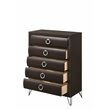 Bowery Hill Transitional 6 Drawer Chest in Dark Merlot