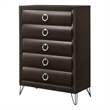 Bowery Hill Transitional 6 Drawer Chest in Dark Merlot