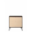 Bowery Hill Transitional 2 Drawer Nightstand in Dark Merlot